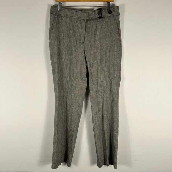 ❤️ Steilmann Black and White Linen Blend Trousers 14 - Picture 2 of 9